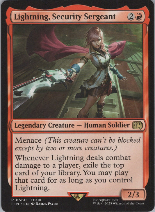 Lightning, Security Sergeant