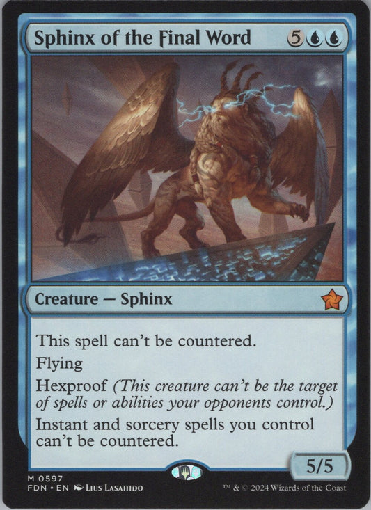 Sphinx of the Final Word